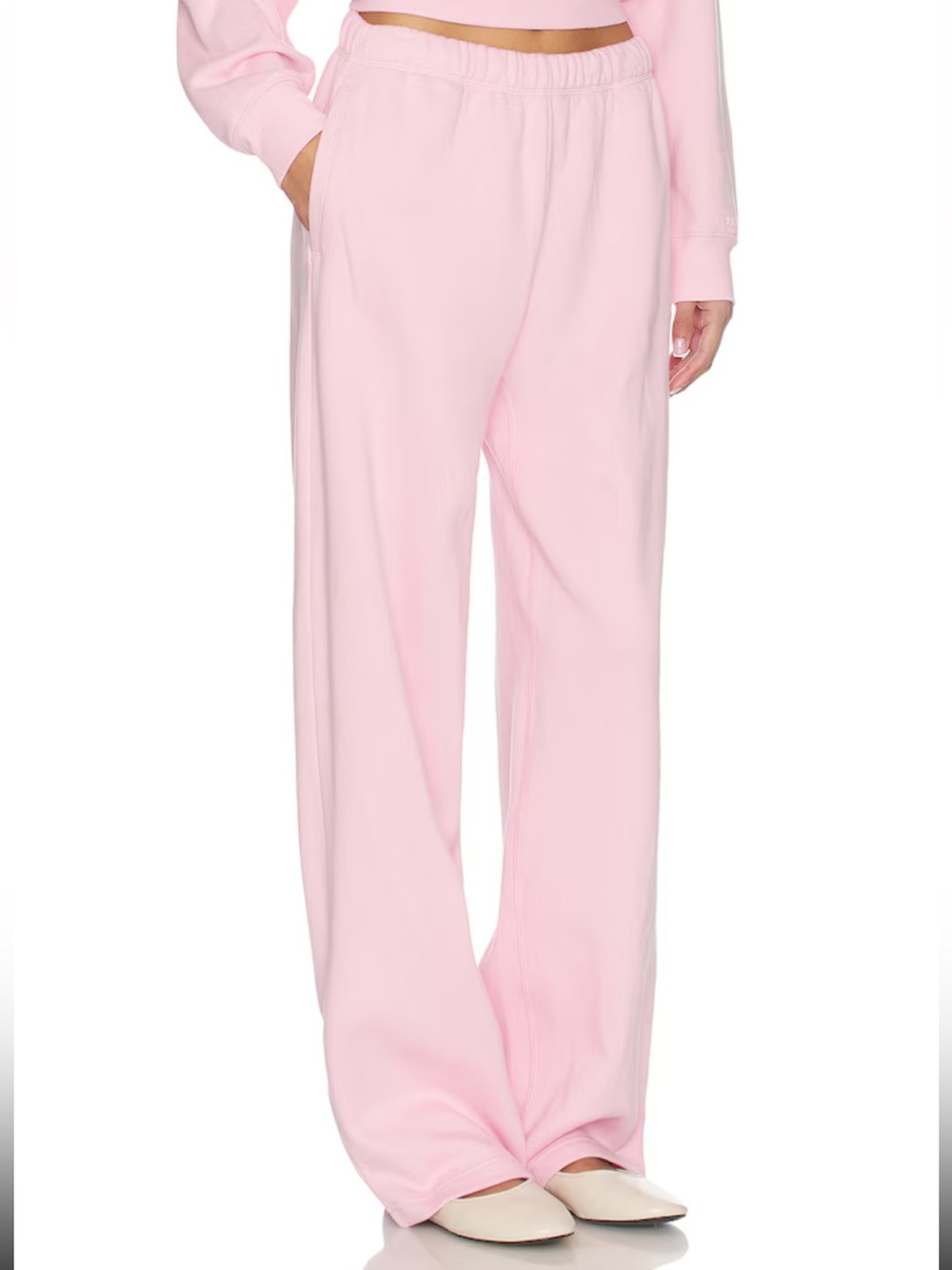 SKIMS Pink Fleece Track Pants
